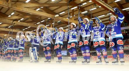 EBEL. Eishockey Bundesligal. EC VSV gegen HC Orli Znojmo. Jubel VSV. Villach, am 28.9.2012.
Foto: Kuess 


---
pressefotos, pressefotografie, kuess, qs, qspictures, sport, bild, bilder, bilddatenbank