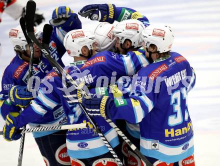 EBEL. Eishockey Bundesligal. EC VSV gegen HC Orli Znojmo. Torjubel VSV. Villach, am 28.9.2012.
Foto: Kuess 


---
pressefotos, pressefotografie, kuess, qs, qspictures, sport, bild, bilder, bilddatenbank