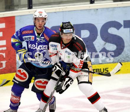 EBEL. Eishockey Bundesligal. EC VSV gegen HC Orli Znojmo. Marco Pewal, (VSV), Ales Sova  (Znojmo). Villach, am 28.9.2012.
Foto: Kuess 


---
pressefotos, pressefotografie, kuess, qs, qspictures, sport, bild, bilder, bilddatenbank