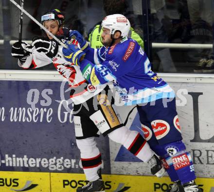 EBEL. Eishockey Bundesligal. EC VSV gegen HC Orli Znojmo. Scott Hotham, (VSV), Jan Seda (Znojmo). Villach, am 28.9.2012.
Foto: Kuess 


---
pressefotos, pressefotografie, kuess, qs, qspictures, sport, bild, bilder, bilddatenbank