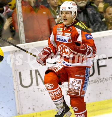 EBEL. Eishockey Bundesliga. EC KAC gegen UPC Vienna Capitals. Torjubel  (KAC). Klagenfurt, am 30.9.2012.
Foto: Kuess 


---
pressefotos, pressefotografie, kuess, qs, qspictures, sport, bild, bilder, bilddatenbank