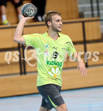 Handball Bundesliga. HC Kelag Kaernten gegn HC ece bulls Bruck. Markus Godec (HCK). Viktring, am 29.9.2012.
Foto: Kuess
---
pressefotos, pressefotografie, kuess, qs, qspictures, sport, bild, bilder, bilddatenbank