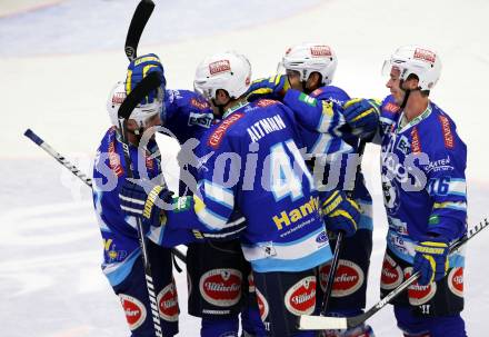 EBEL. Eishockey Bundesligal. EC VSV gegen EC Red Bull Salzburg. Torjubel  (VSV). Villach, am 5.10.2012.
Foto: Kuess 


---
pressefotos, pressefotografie, kuess, qs, qspictures, sport, bild, bilder, bilddatenbank