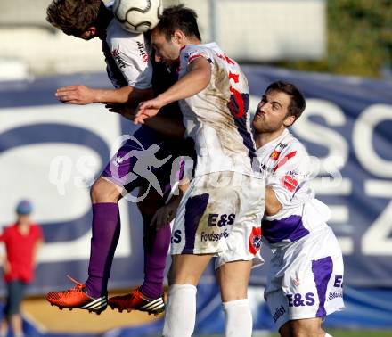 Fussball Regionalliga. SAK gegen SK Austria Klagenfurt. Murat Veliu, Helmut Koenig, (SAK),  Grega Triplat (Austria Klagenfurt). Klagenfurt, 6.10.2012.
Foto: Kuess
---
pressefotos, pressefotografie, kuess, qs, qspictures, sport, bild, bilder, bilddatenbank