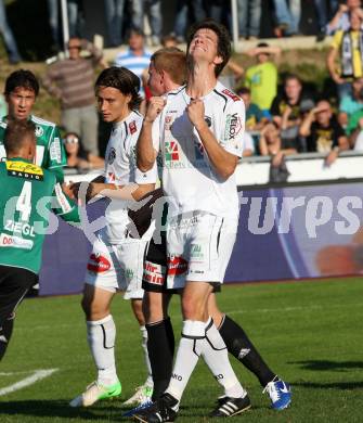 Fussball. Bundesliga. RZ Pellets WAC gegen SV Josko Ried.  Christian Falk, Baldauf Dario, (WAC),. Wolfsberg, 6.10.2012.
Foto: Kuess

---
pressefotos, pressefotografie, kuess, qs, qspictures, sport, bild, bilder, bilddatenbank