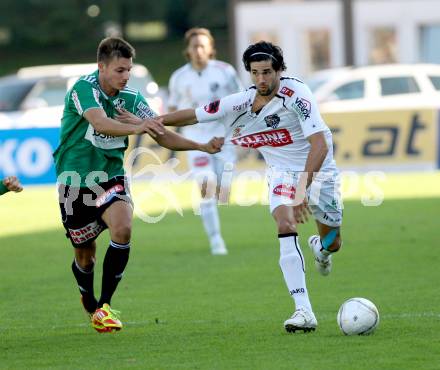 Fussball. Bundesliga. RZ Pellets WAC gegen SV Josko Ried. Jacobo Maria Ynclan Pajares,  (WAC), Clemens Walch (Ried). Wolfsberg, 6.10.2012.
Foto: Kuess

---
pressefotos, pressefotografie, kuess, qs, qspictures, sport, bild, bilder, bilddatenbank