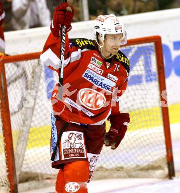 EBEL. Eishockey Bundesliga. EC KAC gegen EHC LIWEST Linz.  Torjubel Jamie Lundmark (KAC). Klagenfurt, am 7.10.2012.
Foto: Kuess 


---
pressefotos, pressefotografie, kuess, qs, qspictures, sport, bild, bilder, bilddatenbank