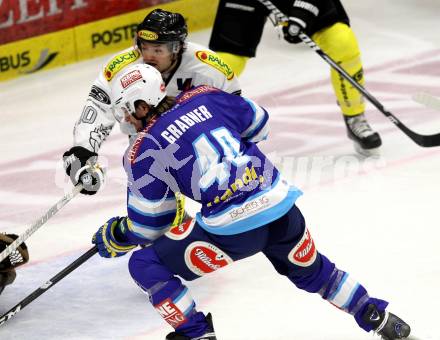 EBEL. Eishockey Bundesligal. EC VSV gegen Dornbirner Eishockey Club.  Michael Grabner (VSV), KOZEK Andrew Jacob (Dornbirn).. Villach, am 7.10.2012.
Foto: Kuess 


---
pressefotos, pressefotografie, kuess, qs, qspictures, sport, bild, bilder, bilddatenbank