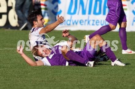 Fussball Regionalliga. SAK gegen SK Austria Klagenfurt. Murat Veliu, (SAK), Peter Pucker  (Austria Klagenfurt). Klagenfurt, 6.10.2012.
Foto: Kuess
---
pressefotos, pressefotografie, kuess, qs, qspictures, sport, bild, bilder, bilddatenbank