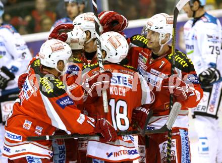 EBEL. Eishockey Bundesliga. EC KAC gegen EHC LIWEST Linz. Torjubel  (KAC). Klagenfurt, am 7.10.2012.
Foto: Kuess 


---
pressefotos, pressefotografie, kuess, qs, qspictures, sport, bild, bilder, bilddatenbank