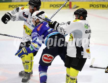 EBEL. Eishockey Bundesligal. EC VSV gegen Dornbirner Eishockey Club.  Antti Pusa, (VSV), GLANZNIG Fabian (Dornbirn). Villach, am 7.10.2012.
Foto: Kuess 


---
pressefotos, pressefotografie, kuess, qs, qspictures, sport, bild, bilder, bilddatenbank