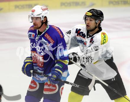 EBEL. Eishockey Bundesligal. EC VSV gegen Dornbirner Eishockey Club.  Michael Grabner (VSV), KOZEK Andrew Jacob (Dornbirn). Villach, am 7.10.2012.
Foto: Kuess 


---
pressefotos, pressefotografie, kuess, qs, qspictures, sport, bild, bilder, bilddatenbank