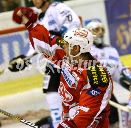 EBEL. Eishockey Bundesliga. EC KAC gegen EHC LIWEST Linz.  Torjubel John Lammers, (KAC). Klagenfurt, am 7.10.2012.
Foto: Kuess 


---
pressefotos, pressefotografie, kuess, qs, qspictures, sport, bild, bilder, bilddatenbank