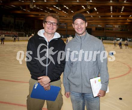 Eishockey. VSV. Hannu Jaervenpaeae, Marc Brown. Villach, 31.7.2012.
Foto: Kuess
---
pressefotos, pressefotografie, kuess, qs, qspictures, sport, bild, bilder, bilddatenbank