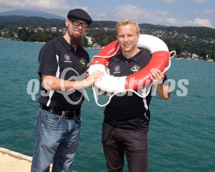 EBEL. Eishockey Bundesliga. Pressekonferenz VSV. Markus Peintner, Antti Pusa. Velden, am 14.8.2012.
Foto: Kuess
---
pressefotos, pressefotografie, kuess, qs, qspictures, sport, bild, bilder, bilddatenbank