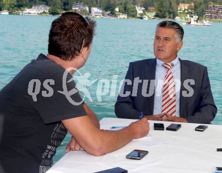 EBEL. Eishockey Bundesliga. Pressekonferenz VSV. Giuseppe Mion. Velden, am 14.8.2012.
Foto: Kuess
---
pressefotos, pressefotografie, kuess, qs, qspictures, sport, bild, bilder, bilddatenbank