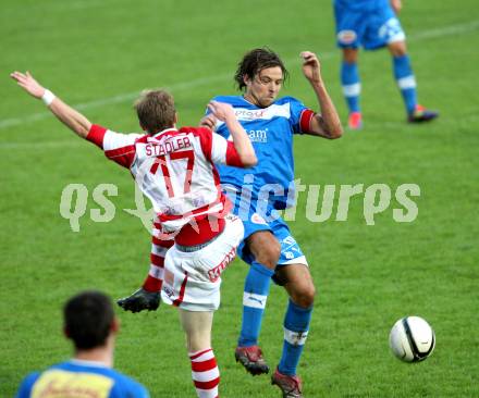 Fussball. Regionallliga. VSV gegen GAK. Kirisits Michael (K) (VSV), Stadler Lukas (GAK). Villach, 13.10.2012.
Foto: Kuess
---
pressefotos, pressefotografie, kuess, qs, qspictures, sport, bild, bilder, bilddatenbank