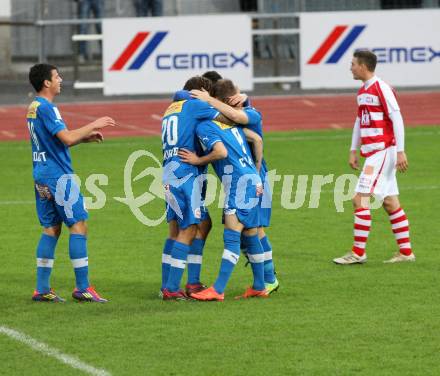 Fussball. Regionallliga. VSV gegen GAK. Torjubel (VSV). Villach, 13.10.2012.
Foto: Kuess
---
pressefotos, pressefotografie, kuess, qs, qspictures, sport, bild, bilder, bilddatenbank