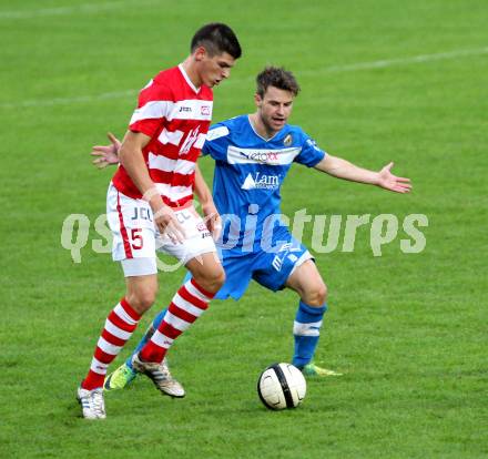 Fussball. Regionallliga. VSV gegen GAK. Pirker Daniel (VSV), Sare Perica, (GAK). Villach, 13.10.2012.
Foto: Kuess
---
pressefotos, pressefotografie, kuess, qs, qspictures, sport, bild, bilder, bilddatenbank