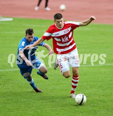 Fussball. Regionallliga. VSV gegen GAK. Striednig Patrick Rene (VSV), Sare Perica (GAK). Villach, 13.10.2012.
Foto: Kuess
---
pressefotos, pressefotografie, kuess, qs, qspictures, sport, bild, bilder, bilddatenbank