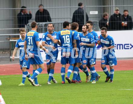 Fussball. Regionallliga. VSV gegen GAK. Torjubel (VSV). Villach, 13.10.2012.
Foto: Kuess
---
pressefotos, pressefotografie, kuess, qs, qspictures, sport, bild, bilder, bilddatenbank