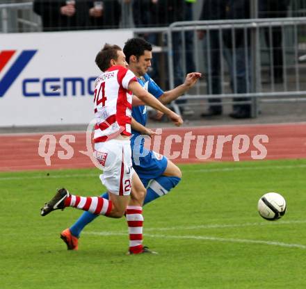 Fussball. Regionallliga. VSV gegen GAK. Curic Denis (VSV), Kammerhofer Stefan (GAK). Villach, 13.10.2012.
Foto: Kuess
---
pressefotos, pressefotografie, kuess, qs, qspictures, sport, bild, bilder, bilddatenbank