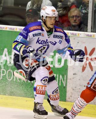 EBEL. Eishockey Bundesliga. EC KAC gegen VSV.  Stefan Bacher  (VSV). Klagenfurt, am 14.10.2012.
Foto: Kuess 


---
pressefotos, pressefotografie, kuess, qs, qspictures, sport, bild, bilder, bilddatenbank