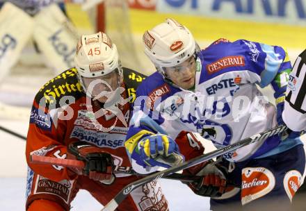 EBEL. Eishockey Bundesliga. EC KAC gegen VSV. David Schuller,  (KAC),  Derek Ryan  (VSV). Klagenfurt, am 14.10.2012.
Foto: Kuess 


---
pressefotos, pressefotografie, kuess, qs, qspictures, sport, bild, bilder, bilddatenbank