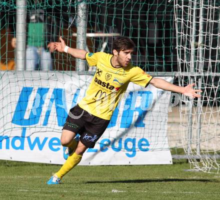 Fussball. Regionallliga. SAK gegen Allerheiligen.  Torjubel Erdem Kerim (Allerheiligen). Klagenfurt, 20.10.2012.
Foto: Kuess
---
pressefotos, pressefotografie, kuess, qs, qspictures, sport, bild, bilder, bilddatenbank