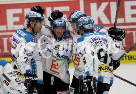 EBEL. Eishockey Bundesligal. EC VSV gegen EHC LIWEST Linz. Torjubel Linz. Villach, am 21.10.2012.
Foto: Kuess 


---
pressefotos, pressefotografie, kuess, qs, qspictures, sport, bild, bilder, bilddatenbank