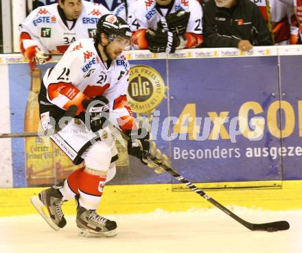 EBEL. Eishockey Bundesliga. EC KAC gegen HC TWK Innsbruck "Die Haie".   Andreas Noedl (Innsbruck). Klagenfurt, am 21.10.2012.
Foto: Kuess 


---
pressefotos, pressefotografie, kuess, qs, qspictures, sport, bild, bilder, bilddatenbank