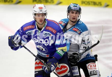 EBEL. Eishockey Bundesligal. EC VSV gegen EHC LIWEST Linz. Mario Altmann, (VSV), Daniel Oberkofler (Linz). Villach, am 21.10.2012.
Foto: Kuess 


---
pressefotos, pressefotografie, kuess, qs, qspictures, sport, bild, bilder, bilddatenbank