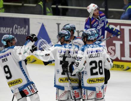 EBEL. Eishockey Bundesligal. EC VSV gegen EHC LIWEST Linz. Torjubel Linz. Villach, am 21.10.2012.
Foto: Kuess 


---
pressefotos, pressefotografie, kuess, qs, qspictures, sport, bild, bilder, bilddatenbank