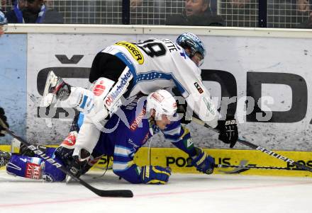 EBEL. Eishockey Bundesligal. EC VSV gegen EHC LIWEST Linz. Klemen Pretnar,  (VSV), Mike Ouellette (Linz). Villach, am 21.10.2012.
Foto: Kuess 


---
pressefotos, pressefotografie, kuess, qs, qspictures, sport, bild, bilder, bilddatenbank