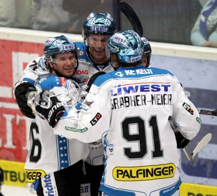 EBEL. Eishockey Bundesligal. EC VSV gegen EHC LIWEST Linz.  Torjubel Linz. Villach, am 21.10.2012.
Foto: Kuess 


---
pressefotos, pressefotografie, kuess, qs, qspictures, sport, bild, bilder, bilddatenbank