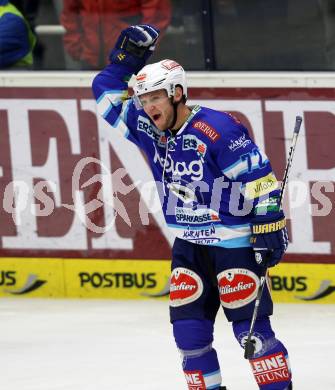 EBEL. Eishockey Bundesligal. EC VSV gegen EHC LIWEST Linz. Torjubel John Hughes (VSV). Villach, am 21.10.2012.
Foto: Kuess 


---
pressefotos, pressefotografie, kuess, qs, qspictures, sport, bild, bilder, bilddatenbank