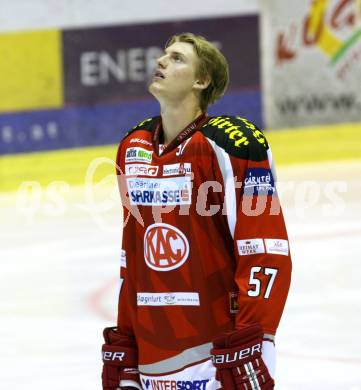 EBEL. Eishockey Bundesliga. EC KAC gegen HC TWK Innsbruck "Die Haie".   Tyler Myers (KAC). Klagenfurt, am 21.10.2012.
Foto: Kuess 


---
pressefotos, pressefotografie, kuess, qs, qspictures, sport, bild, bilder, bilddatenbank