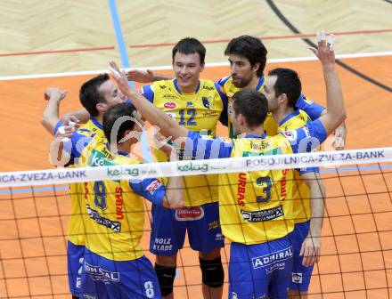 Volleyball. MEVZA. SK Aich/Dob gegen Kakanj. Jubel (Aich/Dob). Bleiburg, 24.10.2012.
Foto: Kuess
---
pressefotos, pressefotografie, kuess, qs, qspictures, sport, bild, bilder, bilddatenbank