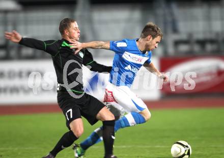 Fussball Regionalliga. VSV gegen Pasching. Daniel Pirker (VSV), Daniel Sobkova (Pasching). Villach, am 25.10.2012.
Foto: Kuess
---
pressefotos, pressefotografie, kuess, qs, qspictures, sport, bild, bilder, bilddatenbank