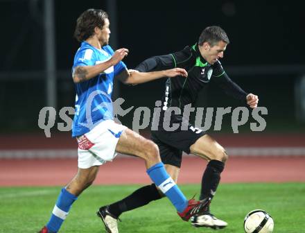 Fussball Regionalliga. VSV gegen Pasching. Michael Kirisits (VSV), Mark Prettenthaler (Pasching). Villach, am 25.10.2012.
Foto: Kuess
---
pressefotos, pressefotografie, kuess, qs, qspictures, sport, bild, bilder, bilddatenbank