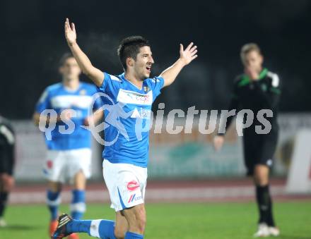 Fussball Regionalliga. VSV gegen Pasching. Torjubel Michel Sandic (VSV), (Pasching). Villach, am 25.10.2012.
Foto: Kuess
---
pressefotos, pressefotografie, kuess, qs, qspictures, sport, bild, bilder, bilddatenbank