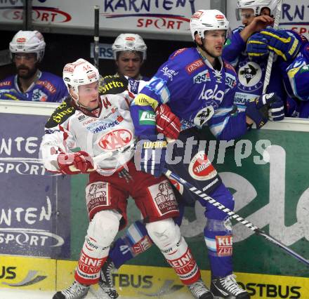 EBEL. Eishockey Bundesliga. EC VSV gegen KAC. Mario Altmann,  (VSV), Markus Pirmann (KAC). Villach, am 26.10.2012.
Foto: Kuess 


---
pressefotos, pressefotografie, kuess, qs, qspictures, sport, bild, bilder, bilddatenbank