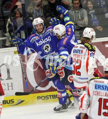 EBEL. Eishockey Bundesligal. EC VSV gegen EHC LIWEST Linz. Torjubel Derek Ryan (VSV). Villach, am 26.10.2012.
Foto: Kuess 


---
pressefotos, pressefotografie, kuess, qs, qspictures, sport, bild, bilder, bilddatenbank