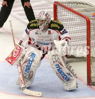 EBEL. Eishockey Bundesliga. EC VSV gegen KAC. Andy Chiodo (KAC). Villach, am 26.10.2012.
Foto: Kuess 


---
pressefotos, pressefotografie, kuess, qs, qspictures, sport, bild, bilder, bilddatenbank