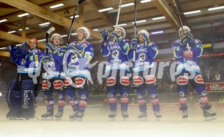 EBEL. Eishockey Bundesliga. EC VSV gegen KAC. Jubel VSV. Villach, am 26.10.2012.
Foto: Kuess 


---
pressefotos, pressefotografie, kuess, qs, qspictures, sport, bild, bilder, bilddatenbank