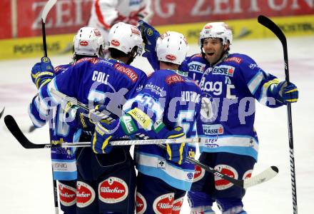 EBEL. Eishockey Bundesliga. EC VSV gegen KAC. Torjubel VSV. Villach, am 26.10.2012.
Foto: Kuess 


---
pressefotos, pressefotografie, kuess, qs, qspictures, sport, bild, bilder, bilddatenbank