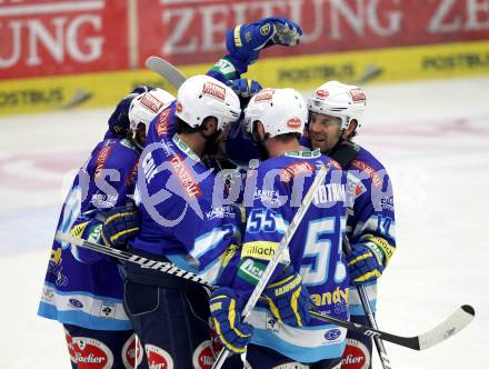 EBEL. Eishockey Bundesliga. EC VSV gegen KAC. Torjubel VSV. Villach, am 26.10.2012.
Foto: Kuess 


---
pressefotos, pressefotografie, kuess, qs, qspictures, sport, bild, bilder, bilddatenbank