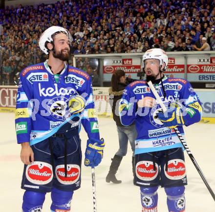 EBEL. Eishockey Bundesliga. EC VSV gegen KAC. Brad Cole, Markus Peintner (VSV). Villach, am 26.10.2012.
Foto: Kuess 


---
pressefotos, pressefotografie, kuess, qs, qspictures, sport, bild, bilder, bilddatenbank