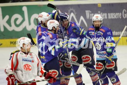 EBEL. Eishockey Bundesliga. EC VSV gegen KAC. Torjubel VSV. Villach, am 26.10.2012.
Foto: Kuess 


---
pressefotos, pressefotografie, kuess, qs, qspictures, sport, bild, bilder, bilddatenbank