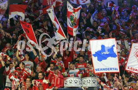 EBEL. Eishockey Bundesliga. EC VSV gegen KAC.  Fans (KAC). Villach, am 26.10.2012.
Foto: Kuess 


---
pressefotos, pressefotografie, kuess, qs, qspictures, sport, bild, bilder, bilddatenbank